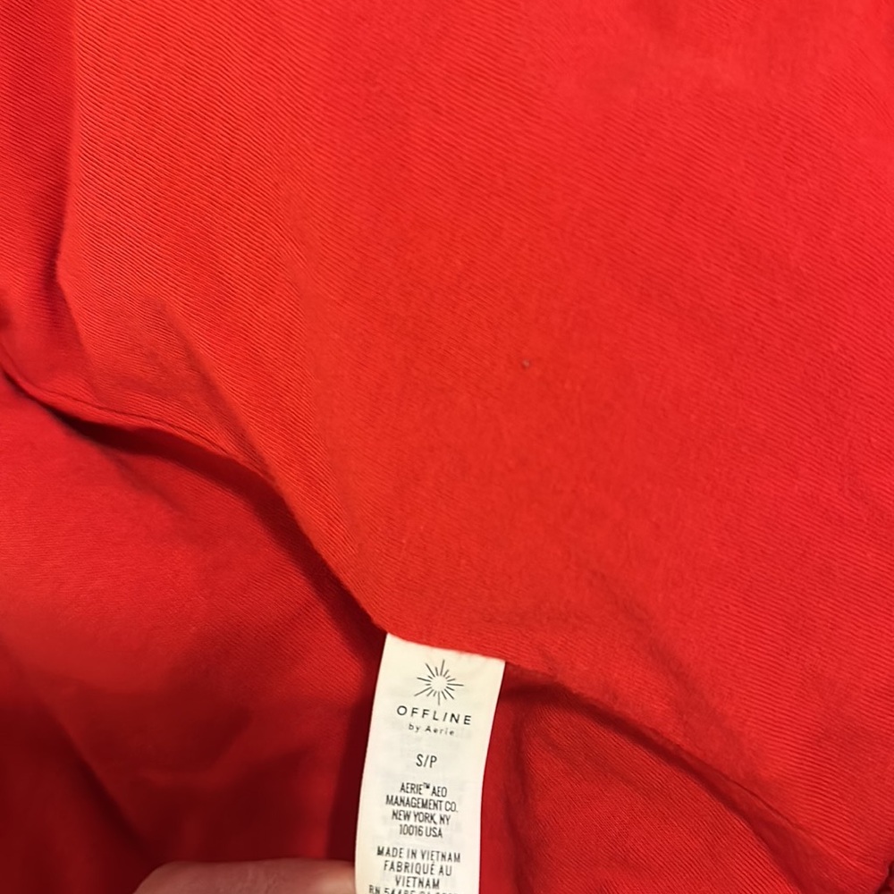 AERIE Red Camo Fleece Full Zip Long sleeve jacket hooded women size Small - Picture 5 of 5